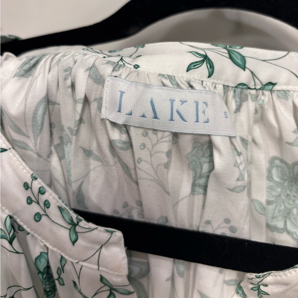 Lake Pajamas - Floral White Midi Dress - Picture 6 of 7